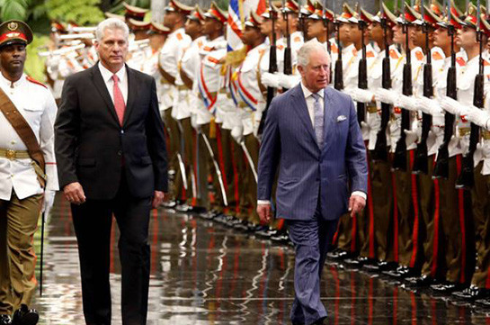 Глава Кубы встретился с наследником британского престола (Видео)