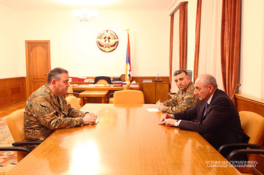 Artsakh President receives head of the General Staff of Armenian Armed Forces