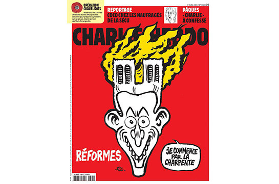 Charlie Hebdo-ն Նոտր Դամի հրդեհից հետո ծաղրանկար է ներկայացրել
