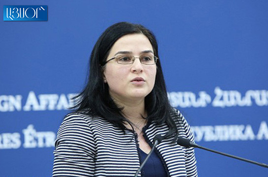Next meeting of Armenian, Azerbaijani FMs may pass in one of OSCE Minsk Group co-chairing countries: Anna Naghdalyan