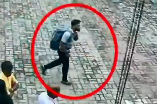Возможный исполнитель теракта на Шри-Ланке попал на видео перед взрывом