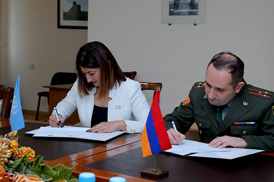 Между министерством обороны Армении и ЮНФПА подписана программа сотрудничества на 2019 год
