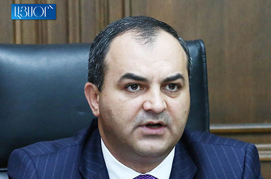 Armenia’s Attorney general Artur Davtyan attends March 1 first open court hearing