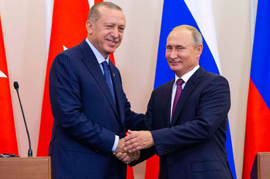 Путин и Эрдоган в ходе телефонного разговора обсудили ситуацию в Сирии