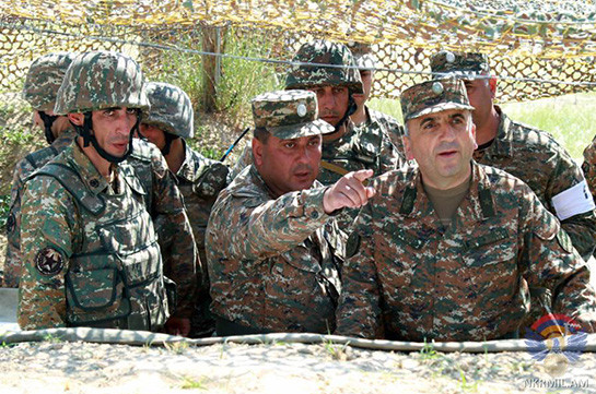 На полигоне «Тигранакерт» в Арцахе прошли тактические батальонные военные учения с боевой стрельбой