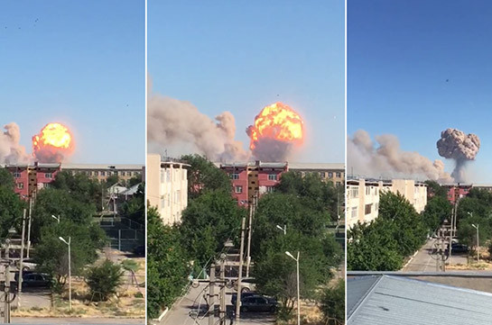 Взрыв произошел на складе войсковой части в Казахстане