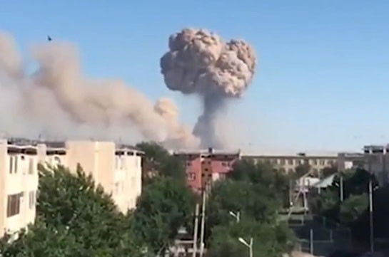 Число жертв взрывов на военном складе в Казахстане возросло до трёх