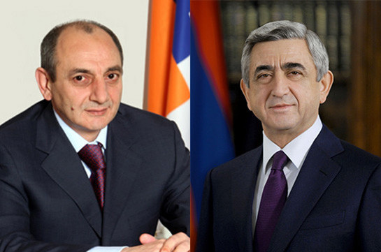 Мы поклялись защищать и благоустраивать армянскую землю, не отступать перед испытаниями и трудностями – Серж Саргсян поздравил Бако Саакяна