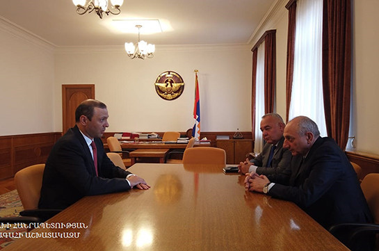Bako Sahakyan discusses security cooperation issues with Armenia's Security Council Secretary