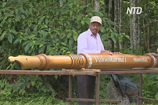 Индиец сделал из дерева ручку-перо длиной почти шесть метров