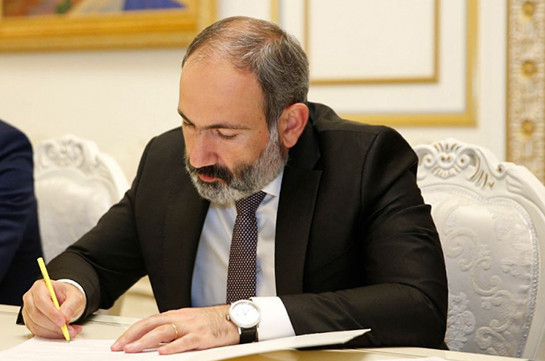 Никол Пашинян прекратил полномочия начальника первого отдела аппарата премьер-министр
