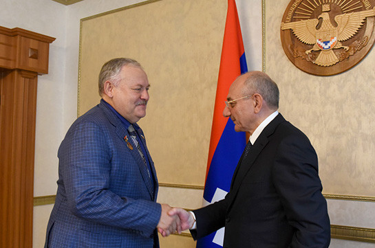Bako Sahakyan receives Russia’s State Duma member Konstantin Zatulin