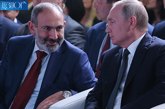 Пашинян и Путин обсудили ситуацию на севере Сирии