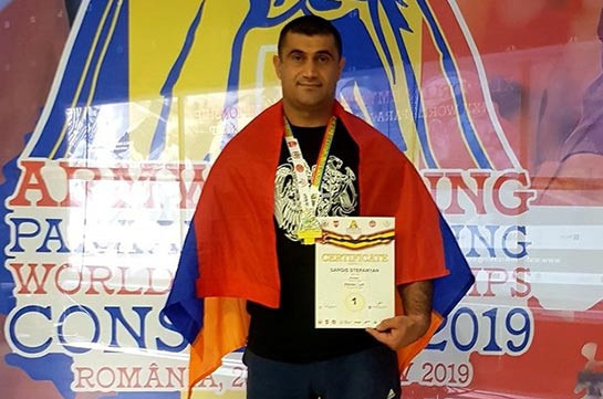 Подполковник Саркис Степанян завоевал золотую медаль на чемпионате мира по армрестлингу