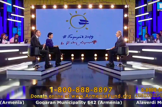 «Հայաստան» հիմնադրամի հեռուստամարաթոնին նվիրաբերվել է շուրջ 10 մլն դոլար