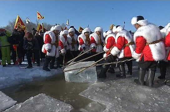 В Харбине открылся Фестиваль льда и снега (Видео)