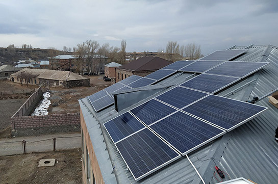 VivaCell-MTS: solar heating system installed in the kindergarten of Tsovak village