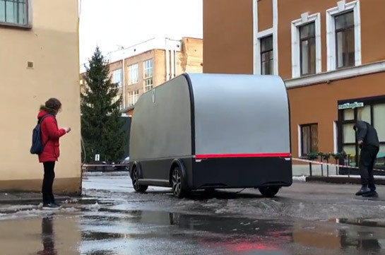 В Петербурге испытали беспилотный грузовик (Видео)