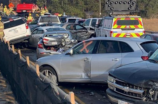 ԱՄՆ-ում 50-ից ավելի մարդ է տուժել 69 ավտոմեքենայի վթարից