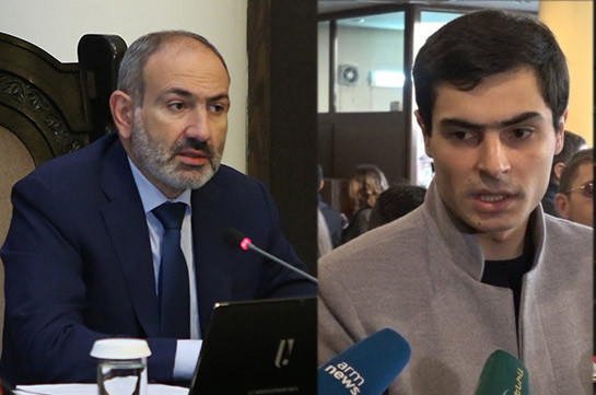 Armenia’s PM describes case with YSU Student’s Council president Davit Apoyan a mistake