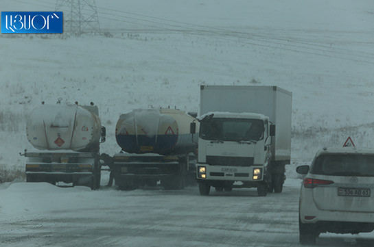 Emergency Ministry reports about closed and hard to pass roads in Armenia