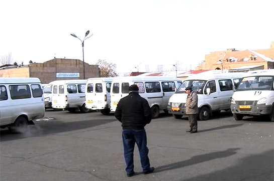 Drivers of tens of mini-buses in Yerevan declare strike