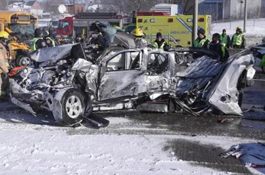 Կանադայում մոտ 70 մարդ է տուժել ավելի քան 200 ավտոմեքենայի մասնակցությամբ պատահարի հետևանքով