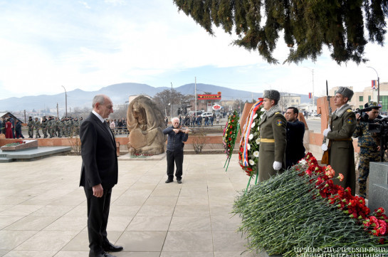Bako Sahakyan visits Stepanakert Memorial Complex on 32nd anniversary of the Sumgait pogroms