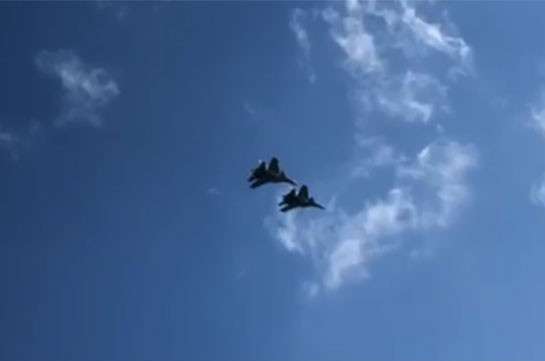 SU-30SM jets patrol Armenia's air borders (video)