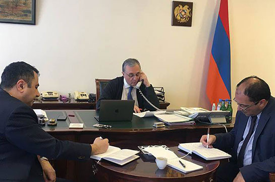 Главы МИД Армении и Ирана обсудили вопросы взаимодействия в борьбе с коронавирусом