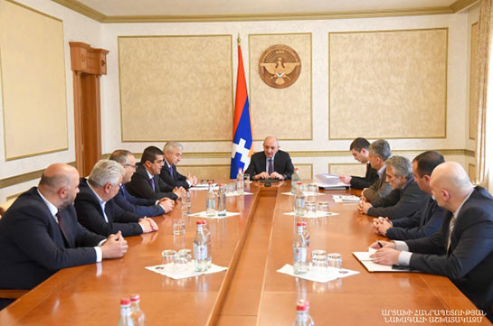 President Sahakyan met with representatives of the Artsakh Republic National Assembly political parties supporting the authorities