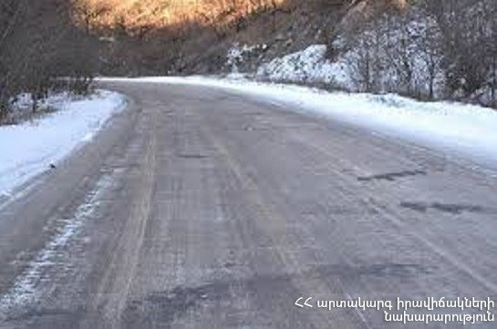МСЧ Армении: На территории республики автодороги в основном проходимы