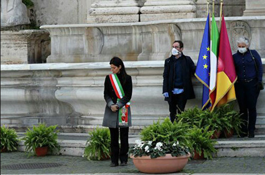 Իտալիայում մեկ րոպե լռությամբ հարգել են կորոնավիրուսի զոհերի հիշատակը (РИА Новости)