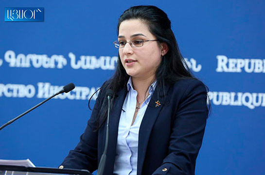 If Azerbaijan refuses to negotiate with Armenia, not clear with whom it will negotiate over NK conflict: MFA spokesperson