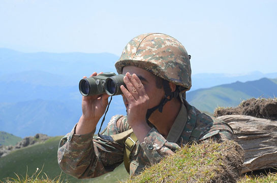 Противник открыл огонь из снайперских винтовок в направлении армянских позиций