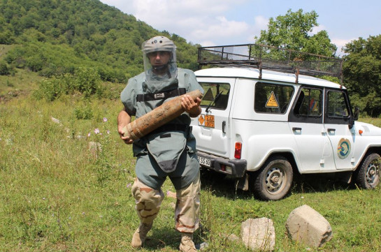 В Тавушской области обнаружены снаряды, применение которых запрещено международными конвенциями