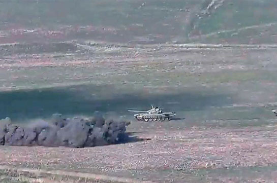 Destruction of Azerbaijani tanks and manpower (video)