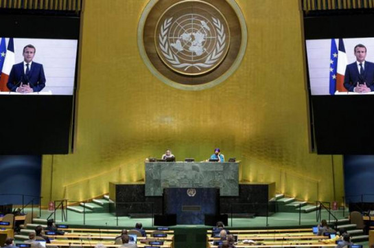 Макрон произнес самую длинную речь на неделе высокого уровня ГА ООН