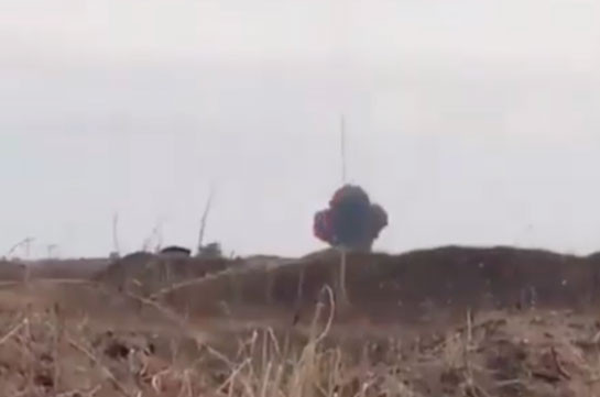 Видео уничтожения азербайджанского самолёта подразделением ПВО Армии обороны Арцаха (Видео)