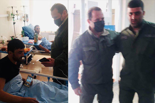 Давид Тоноян навестил раненых военнослужащих, участвовавших в уничтожении  подразделения специального назначения ВС Азербайджана