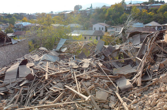 Entire district of Stepanakert damaged after Azerbaijan's shelling (photos)