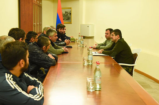 Добровольческий отряд армянской общины Абхазии прибыл в Нагорный Карабах