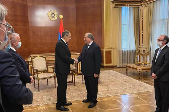 Սերգեյ Լավրովը Երևանում հանդիպել է ՀՀ նախագահ Արմեն Սարգսյանին