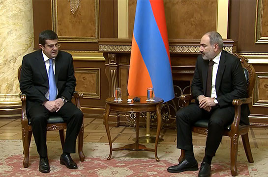 Armenia’s PM meets Artsakh president, discusses further steps to restore life in Artsakh