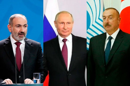 Путин обсудил с Пашиняном и Алиевым работу миротворцев в Карабахе