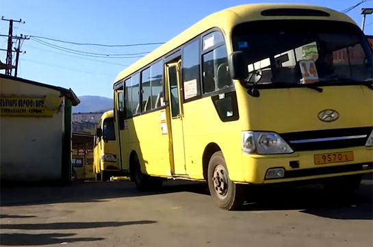 Возобновление работы общественного транспорта в Степанакерте (Видео)