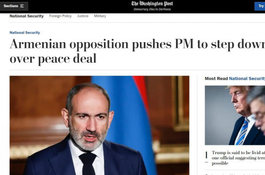 The Washington Post: Pashinyan’s resignation would offer a chance to save our dignity – Artur Vanetsyan