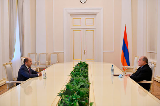 Armenia’s President meets Bright Armenia faction head Edmon Marukyan