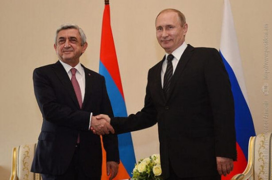 ՌԴ նախագահ Վլադիմիր Պուտինը գալիք տոների առթիվ շնորհավորել է Սերժ Սարգսյանին