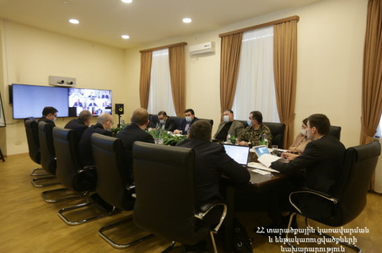 Session of sub task group of Armenian, Russian, Azerbaijani task group takes place